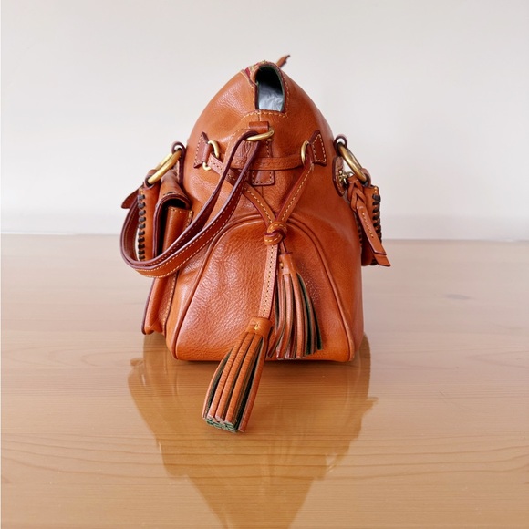 Dooney & Bourke Florentine Pocket Satchel - Natural Leather - Picture 4 of 12